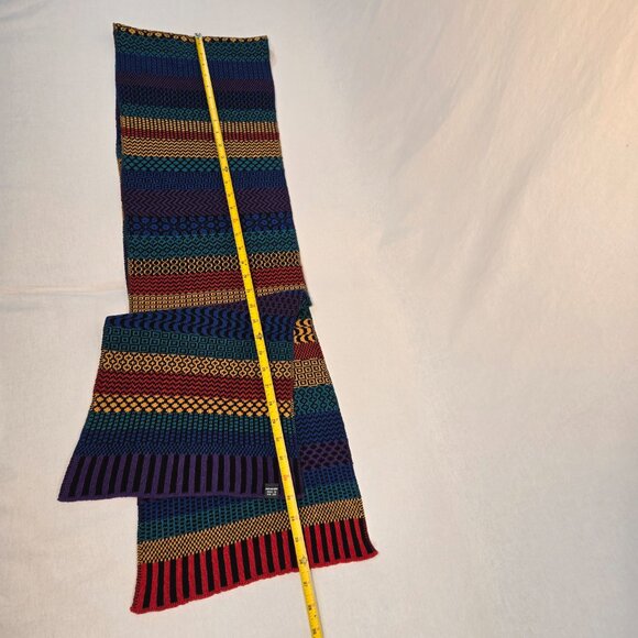 SOLMATE Boho UNISEX Multicolor Multi Patterns Recycled Knit Scarf New NO Tags! - Picture 12 of 14
